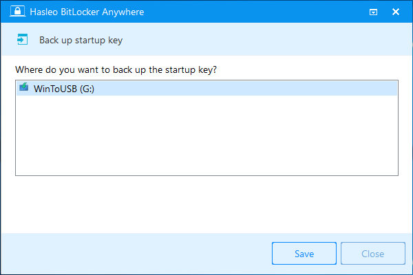 back up bitlocker startup key