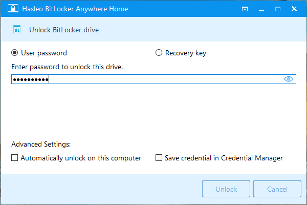 Unlock BitLocker Encrypted Drive