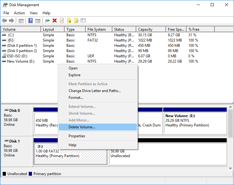 remove all partitions