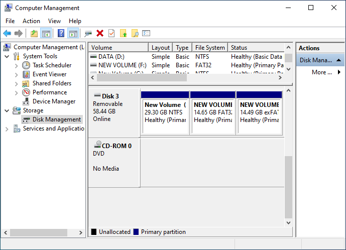 multiple partition on USB flash drive