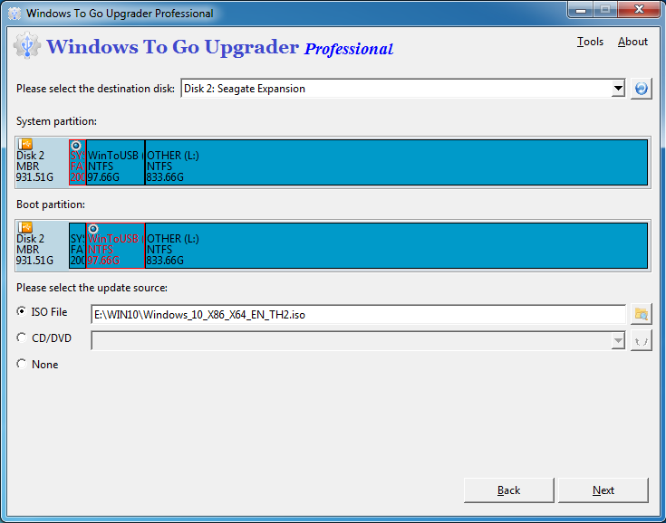 select upgrade source picture