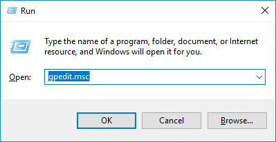 run gpedit.msc